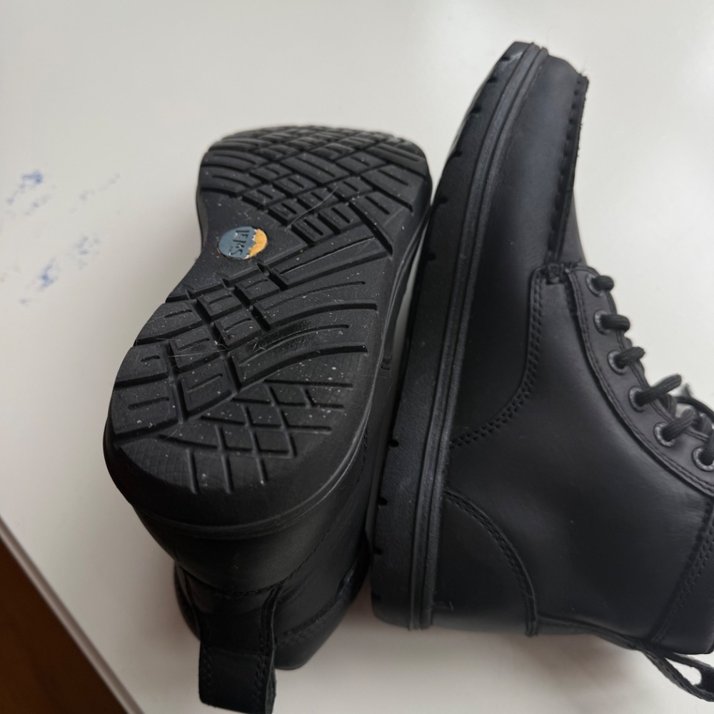 Lems Boulder leather boots waterproof barefoot black women 8 - Picture 3 of 3